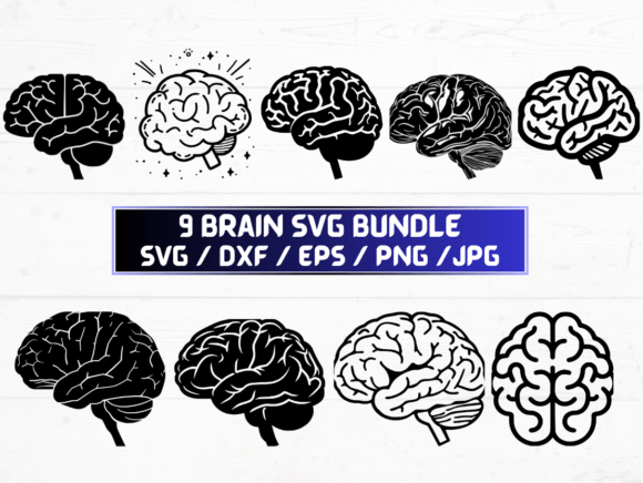 Brain Silhouette SVG for Creative and Professional Use