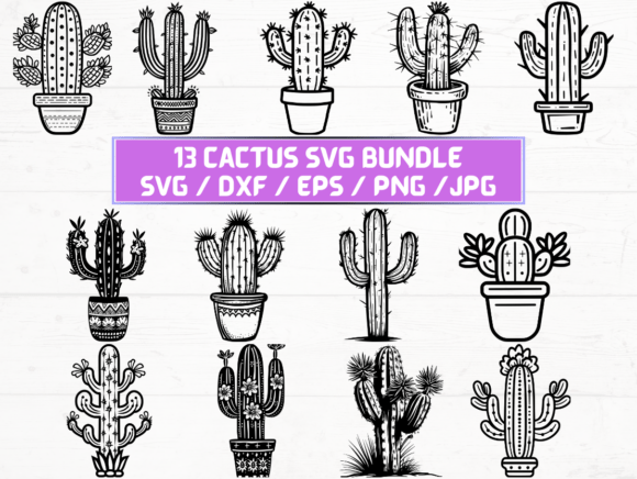 Cactus Silhouette SVG for Creative Projects
