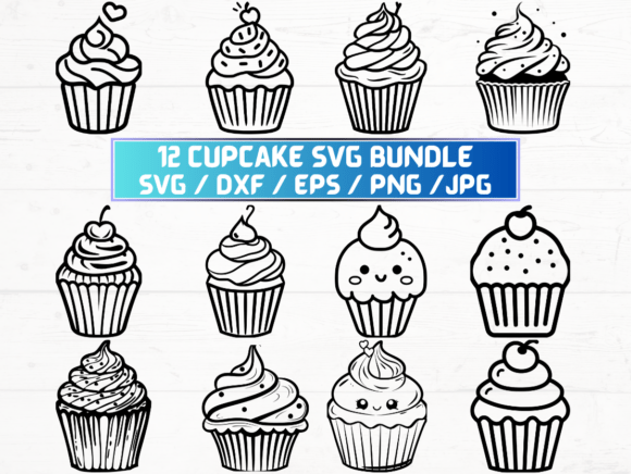 Cupcake Clipart for Creative Design