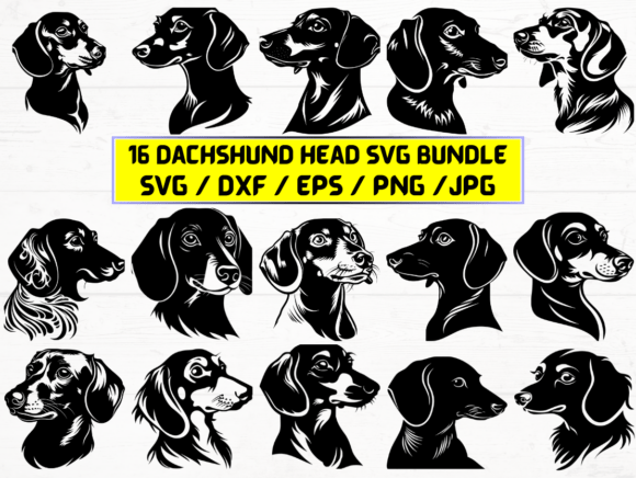 Dachshund Dog Head SVG for Creative Projects