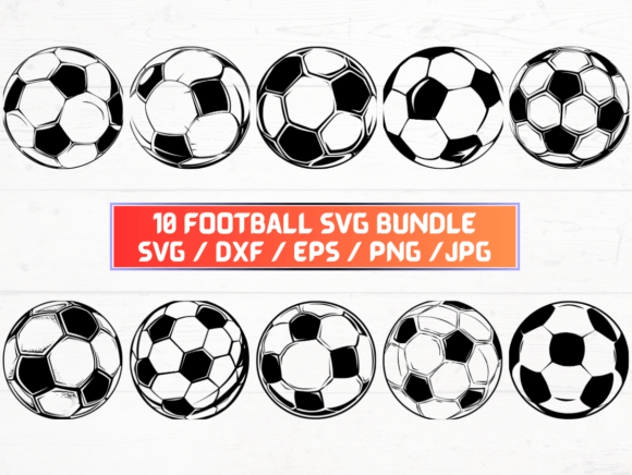 Football SVG, DXF, EPS, JPG, PNG Files for Versatile Use