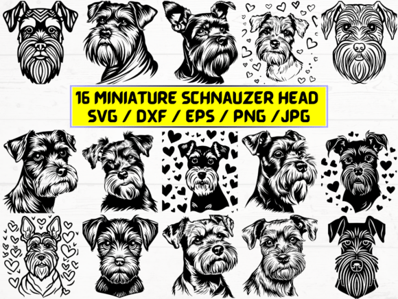 Miniature Schnauzer Head SVG: A Versatile Digital Asset for Designers and Creators