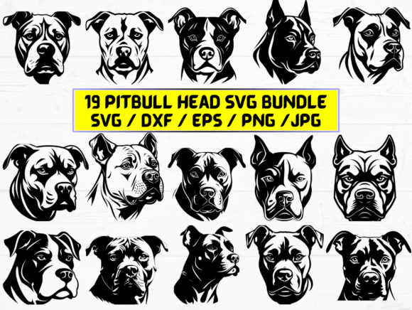 Pitbull Head SVG for Creative Projects