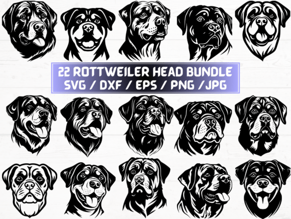 Rottweiler Head SVG: A Versatile Digital Asset for Design and Workflow Integration