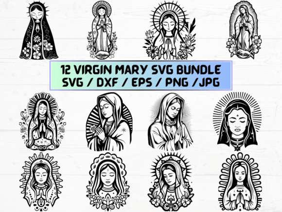 Virgin Mary Laser Engraving Cut Files